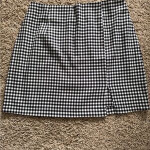 Wild Fable Black and White Gingham Mini Skirt